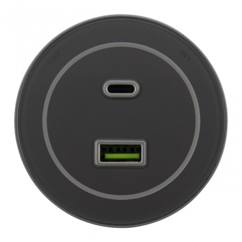 Трековая система розеток Arte Milano 399732TS/USB-Type-C Silver