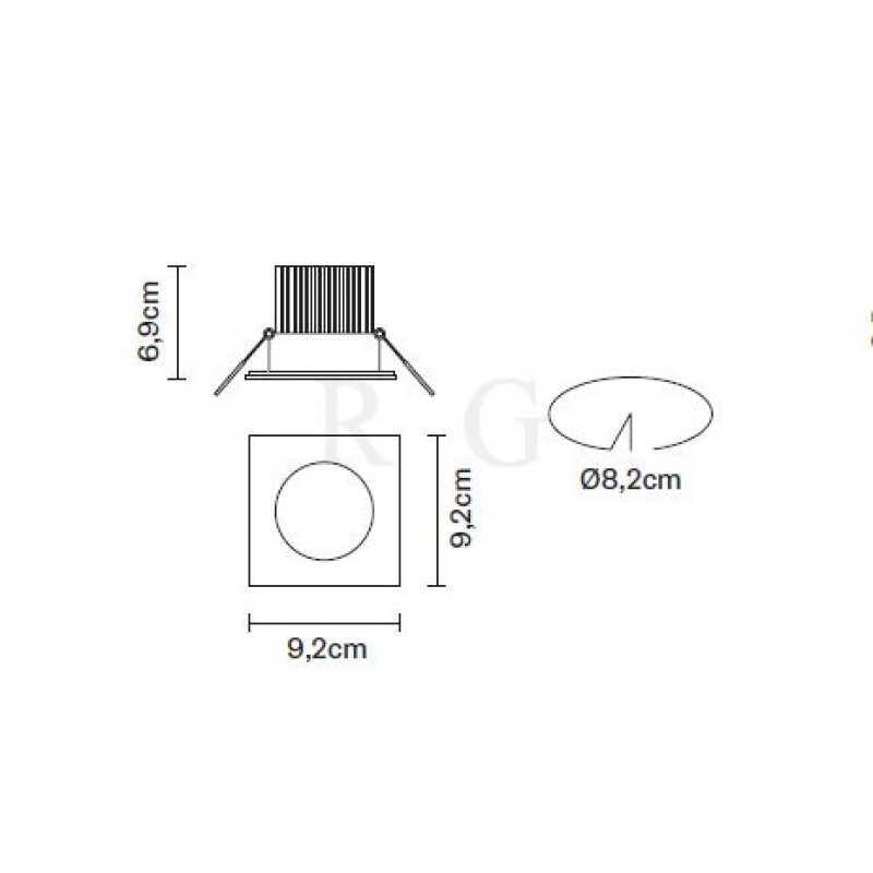 Встраиваемый поворотный светильник Fabbian Venus F40 F03 01