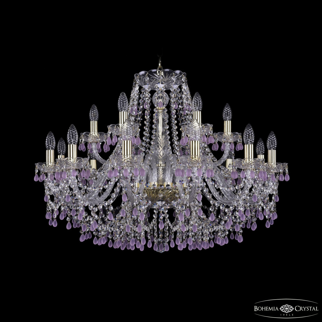 Люстра хрустальная 1410/12+6/300 G V7010 Bohemia Ivele Crystal