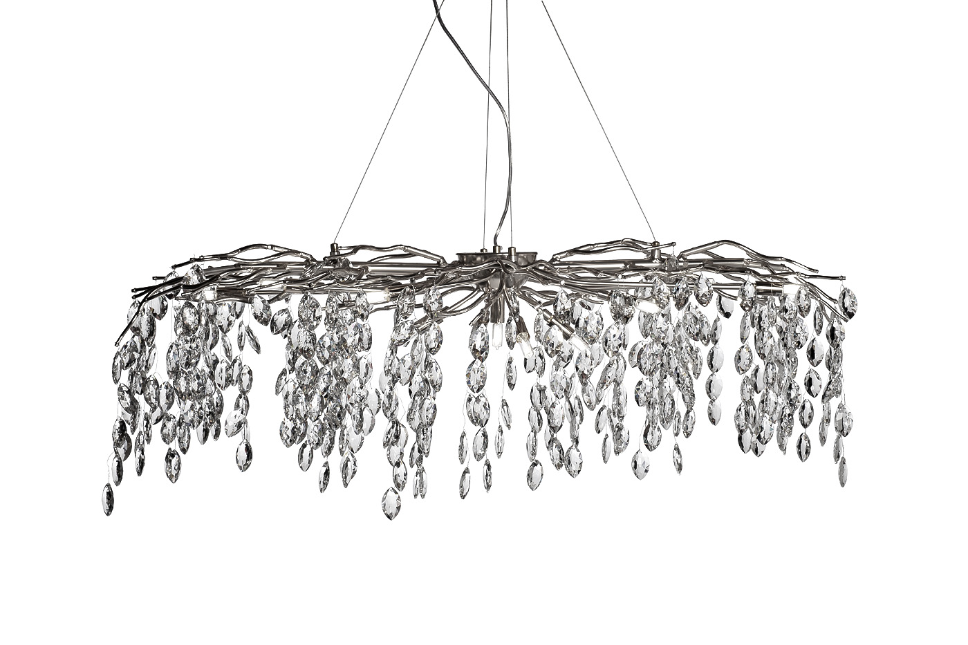 Люстра со стеклянными подвесами цвет ром Garda Decor 86-8068/1200S