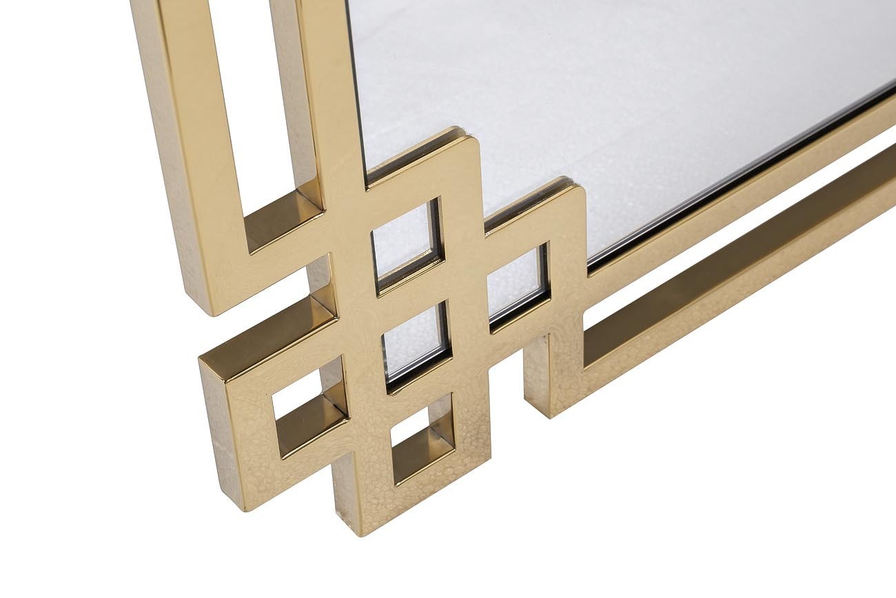 Зеркало прямоугольное в золотой раме Garda Decor KFE1270