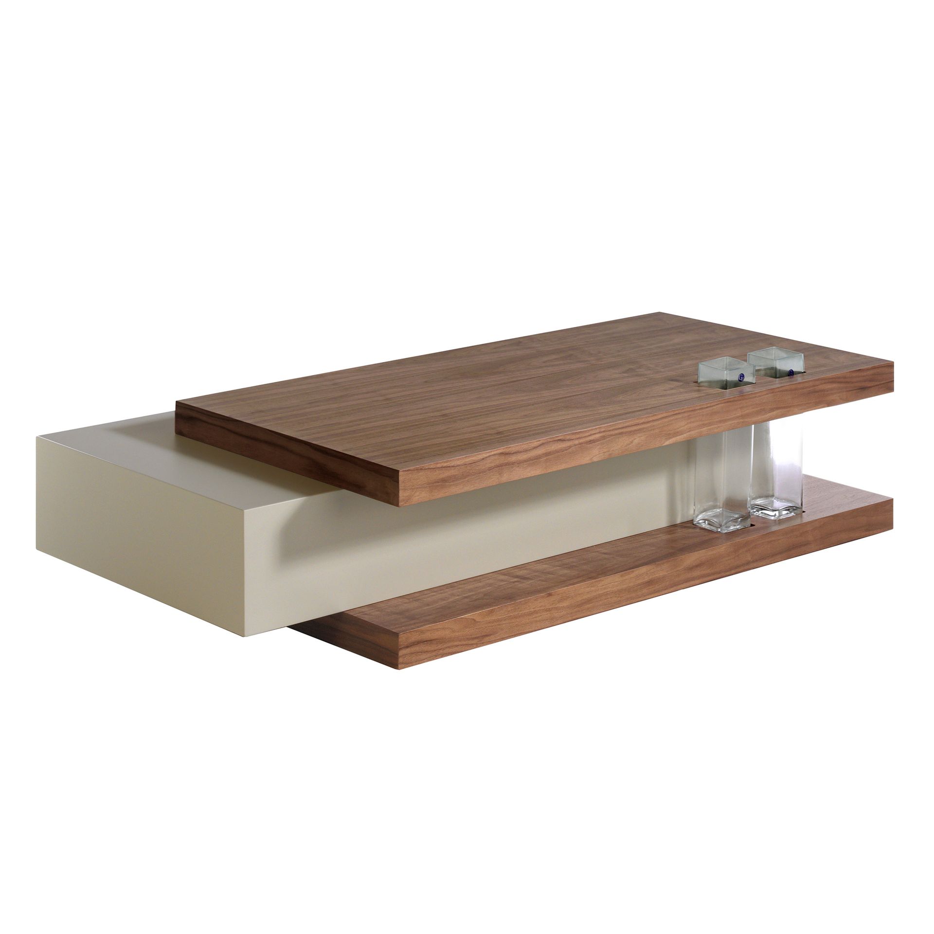 Журнальный столик 2105/HE-CT140 из орехового дерева и дымчатого МДФ Angel Cerda