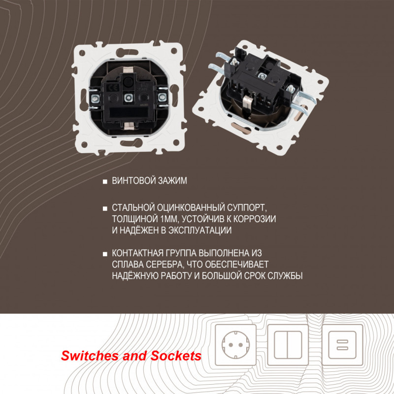 Розетка Arte Milano 205.41-1.shampan