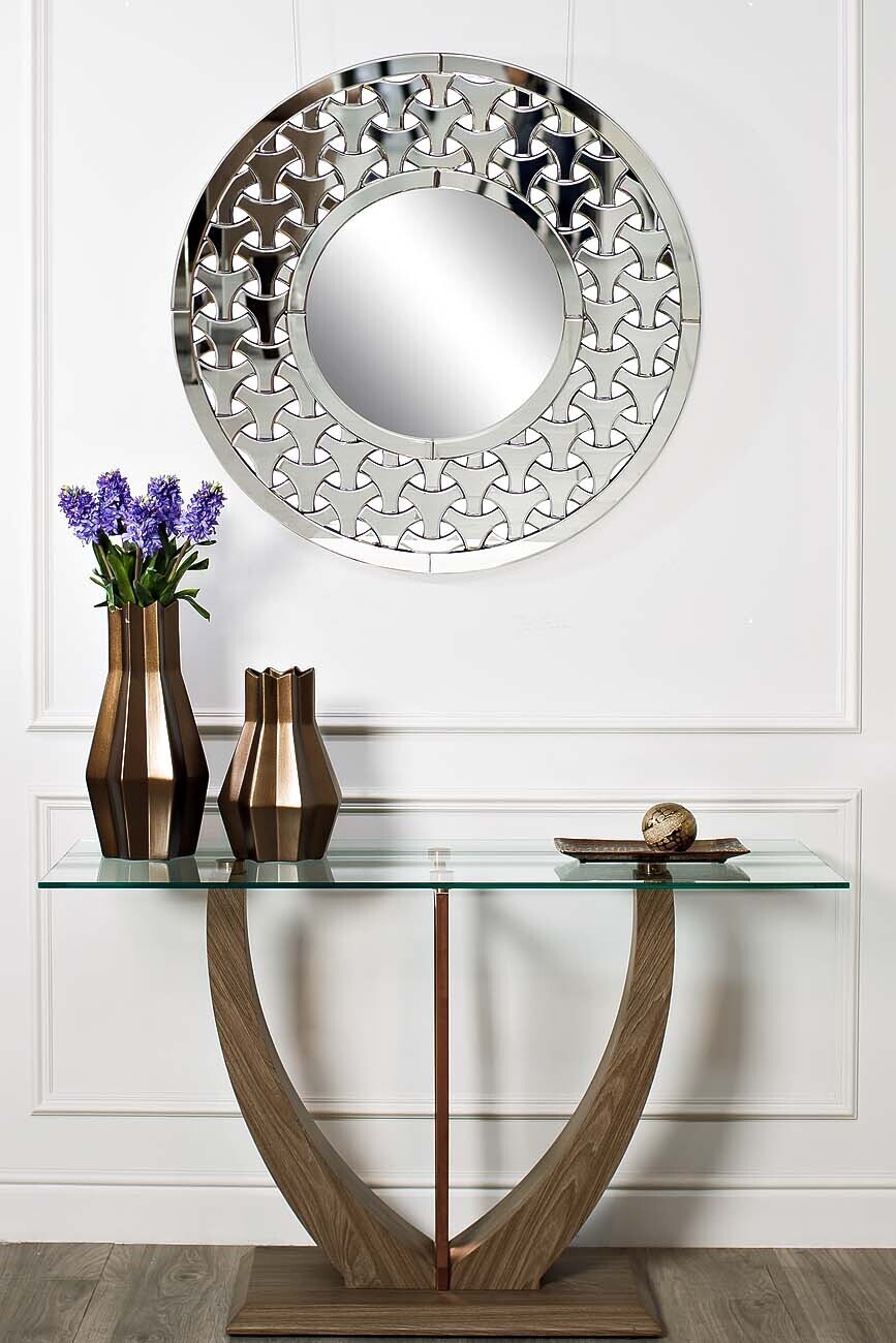 Консоль со стеклом бежевая Garda Decor 30B-791-2