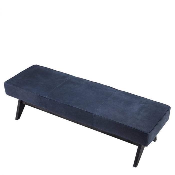 Скамейка Eichholtz Dionis black oak blue nubuck 114500