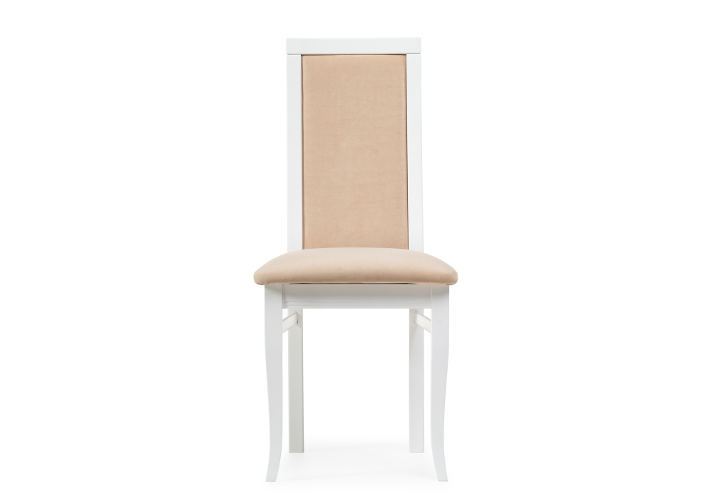 Стул деревянный Woodville Давиано бежевый велюр / белый 515978