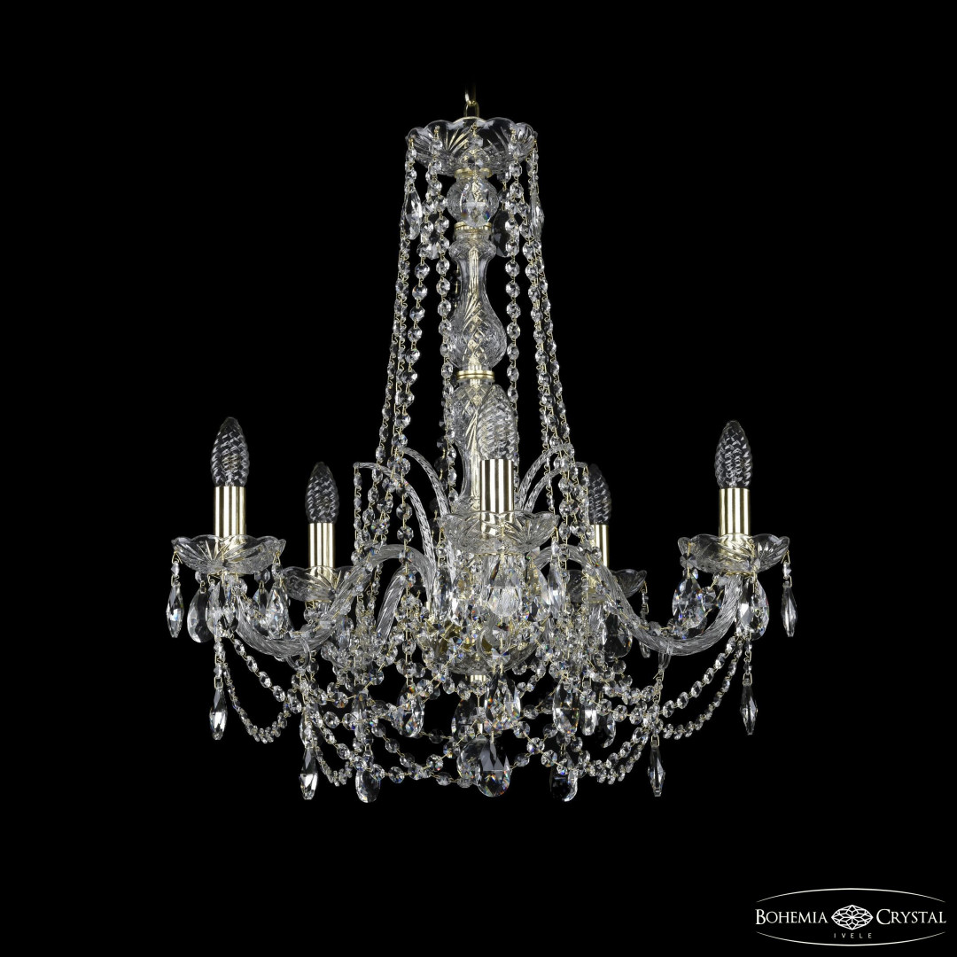 Люстра хрустальная 1411/5/195/h-62 G