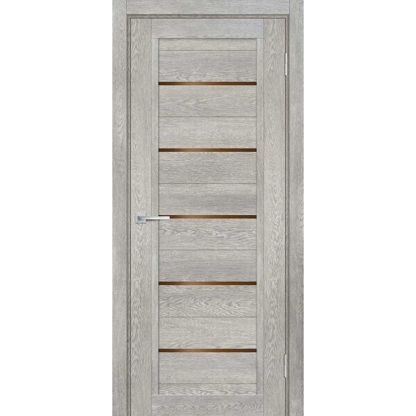 Межкомнатная дверь Graf ТЕХНО-809 кофе лакобель Чиаро гриджио (2000 х 800)