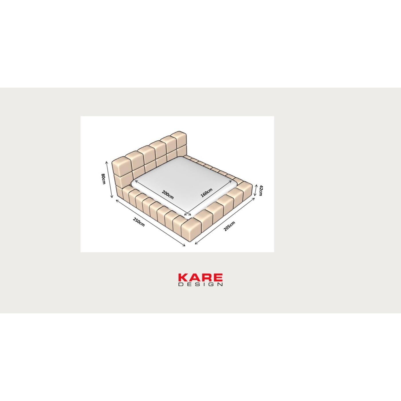 Кровать Salamanca Ecru 160x200cm KARE 70767