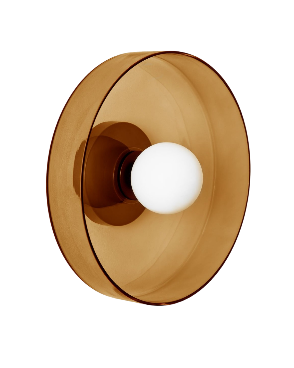 Настенный светильник с янтарным стеклом “Кассель” – Ø 35 см. Louvre Home LHLSC540324SWL