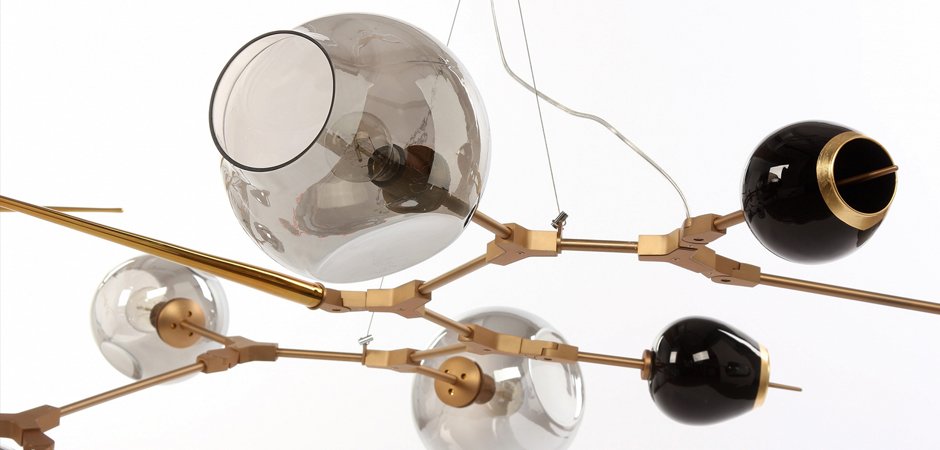 ЛЮСТРА Chandelier bubbles and thorns 6 плафонов by ImperiumLoft
