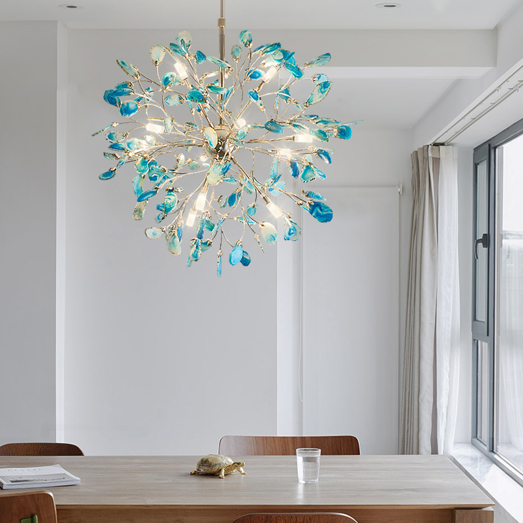 Люстра на штанге AGATE 8 Blue 18 by ImperiumLoft