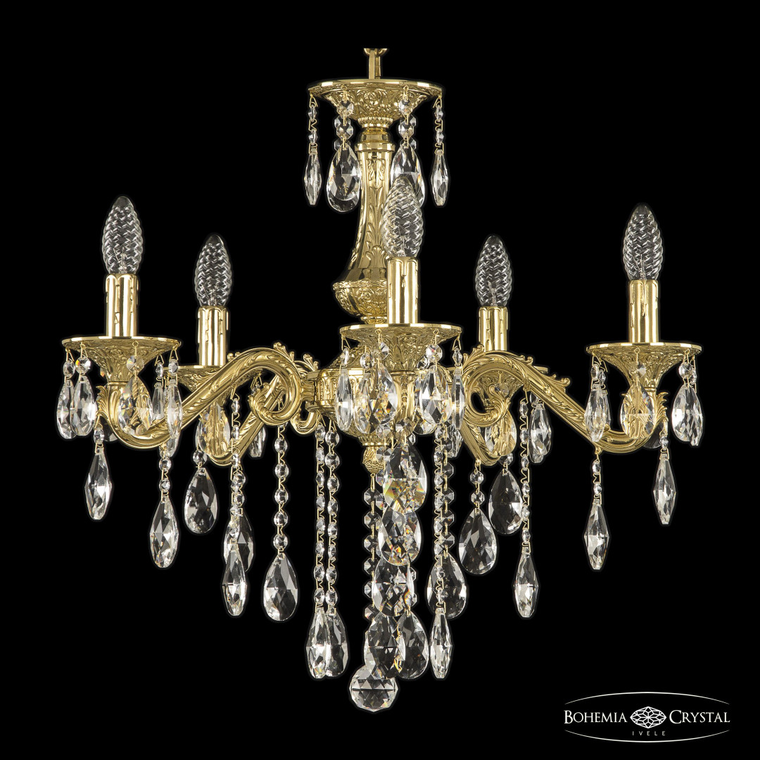 Люстра бронзовая с хрусталём 71102/5/175 B G