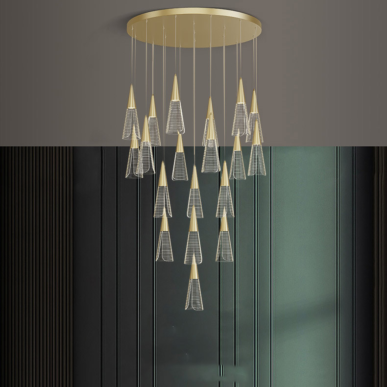 Подвесной светильник MANDORA L5 Brass Диск by ImperiumLoft