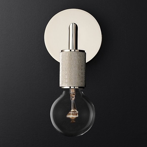 Бра Rh Utilitaire Single Sconce Silver By Imperiumloft