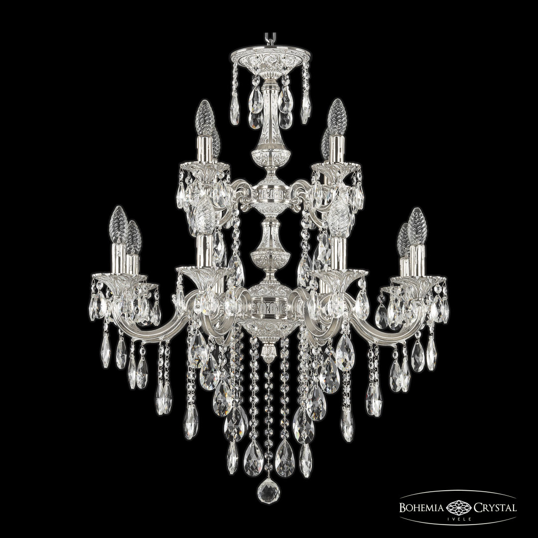 Люстра бронзовая с хрусталём 72101/8+4/210/2d B NW