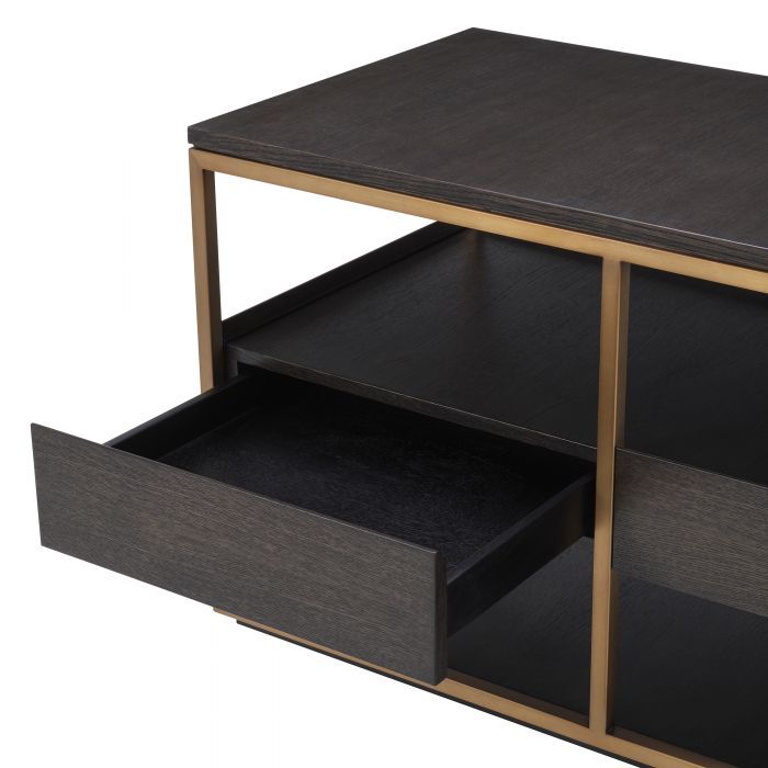 Тумба под тв Eichholtz Parker S mocha straight oak veneer 115113