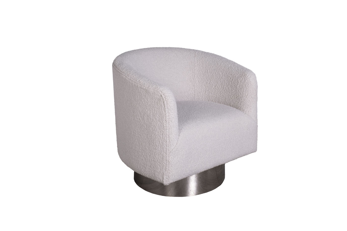 Кресло вращающееся искусственный каракуль серое Garda Decor 48MY-KRES-2841 SER