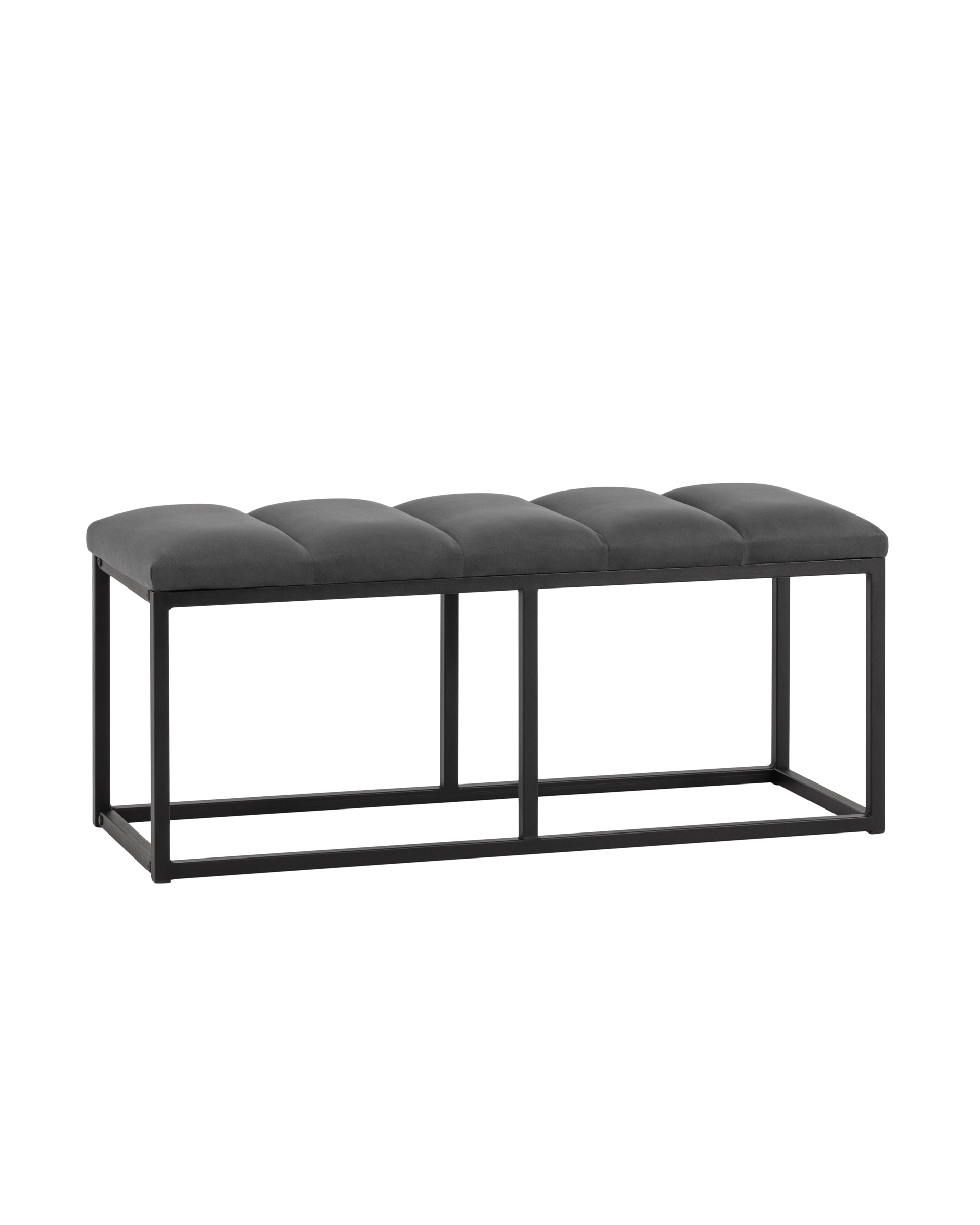 Банкетка Хостен 2 велюр тёмно-серый Stool Group