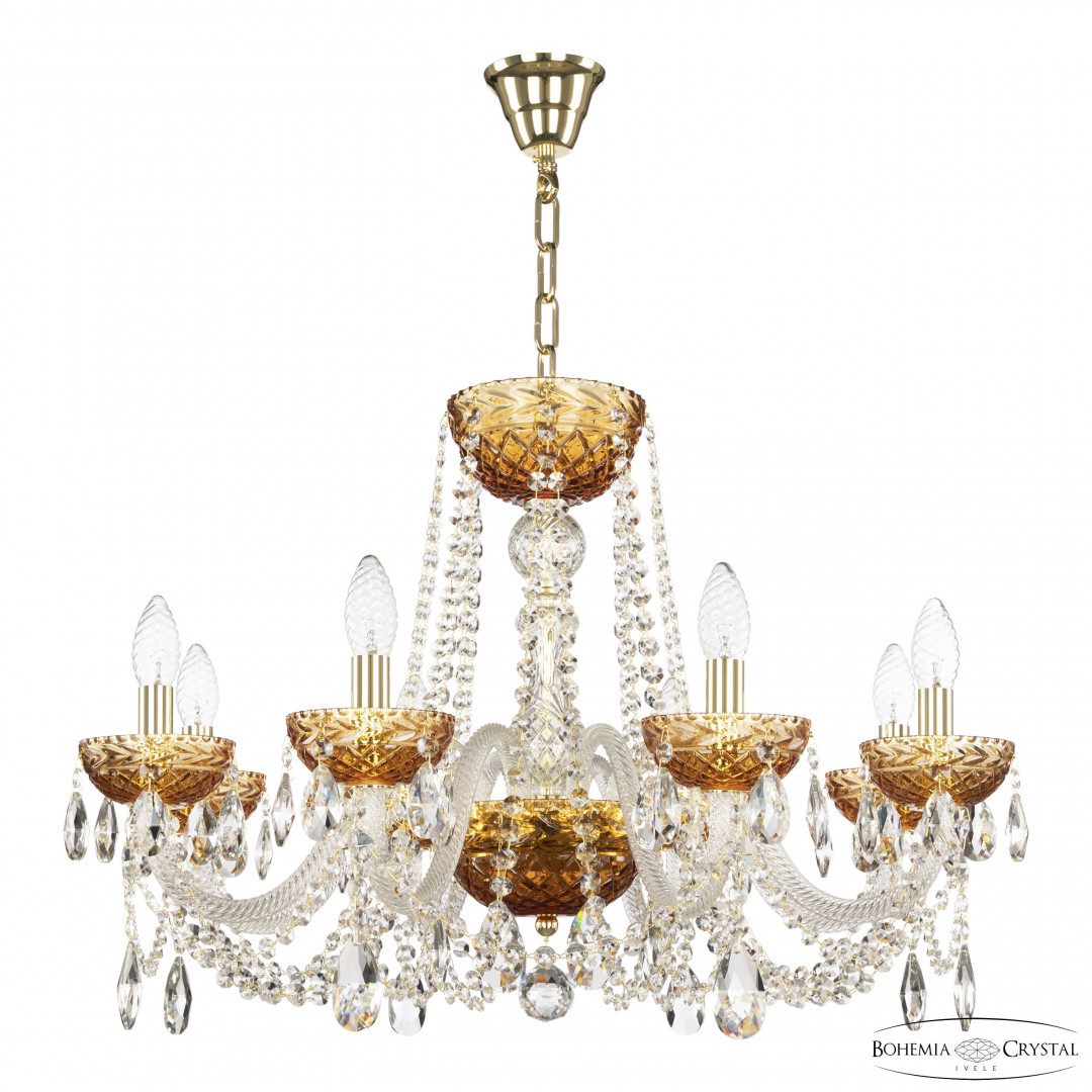 Люстра 5402/8/240 G Amber/M-1F Bohemia Ivele Crystal