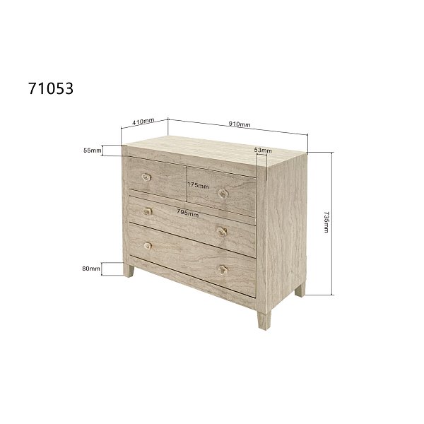 Комод Travertino 91x74cm KARE 71053