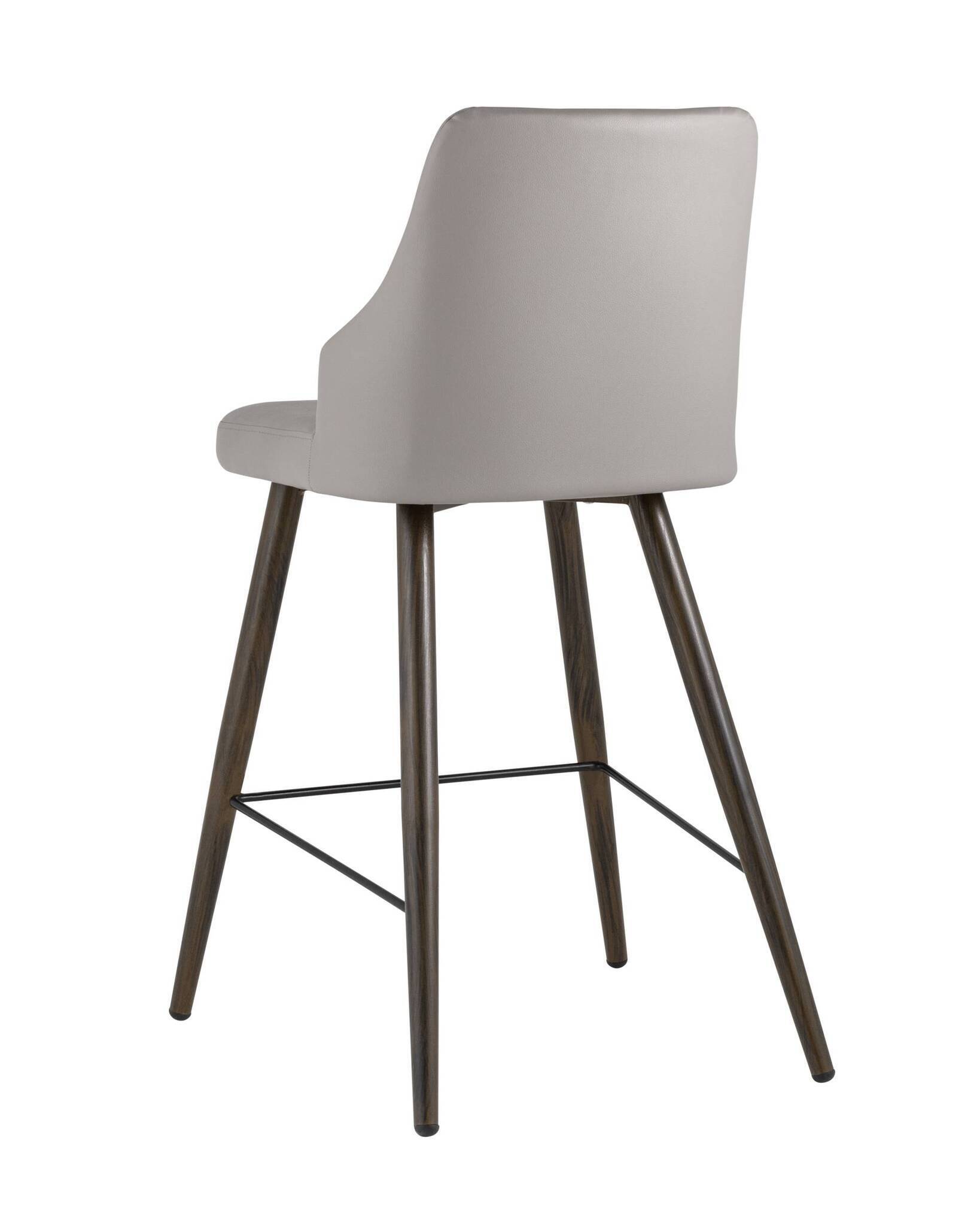 Стул полубарный Коналл экокожа серый Stool Group