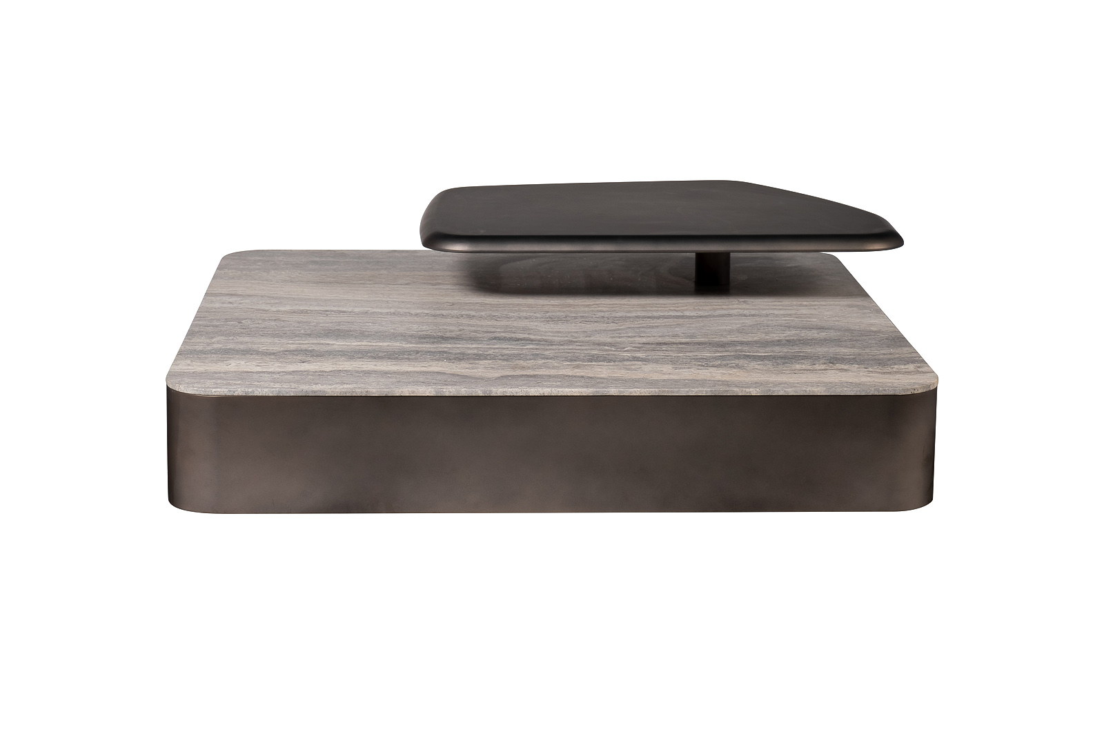 Стол журнальный квадратный мраморный с полкой Garda Decor 58DB-24079