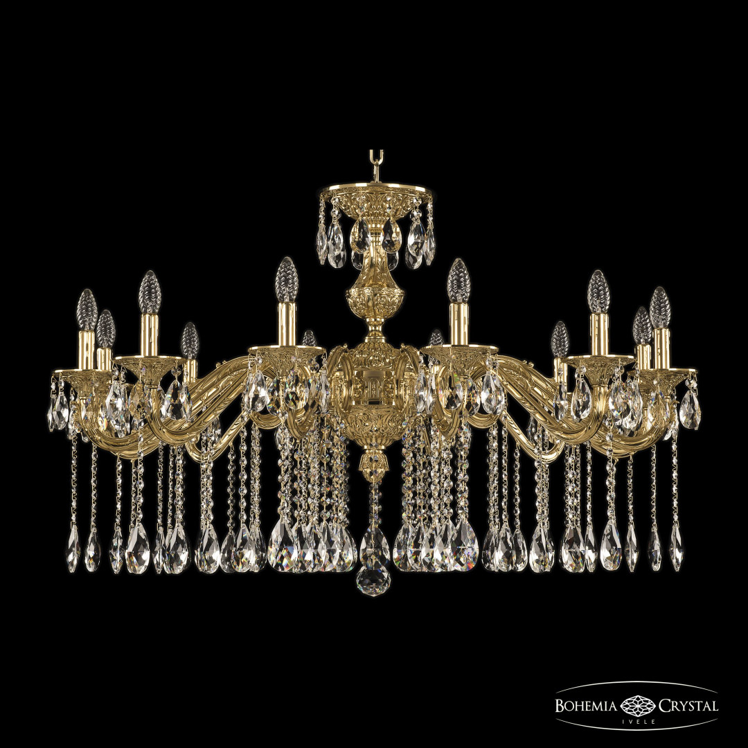 Люстра бронзовая с хрусталём 71202/12/360 A G