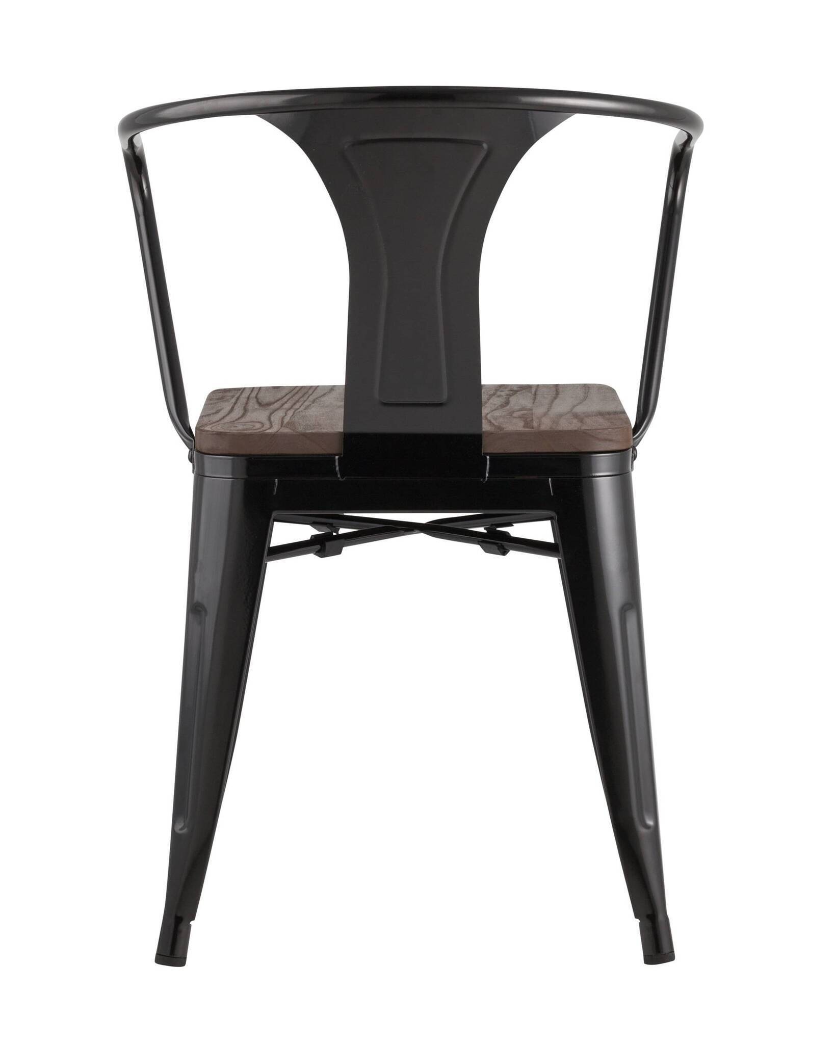 Стул TOLIX ARM WOOD с подлокотниками черный Stool Group