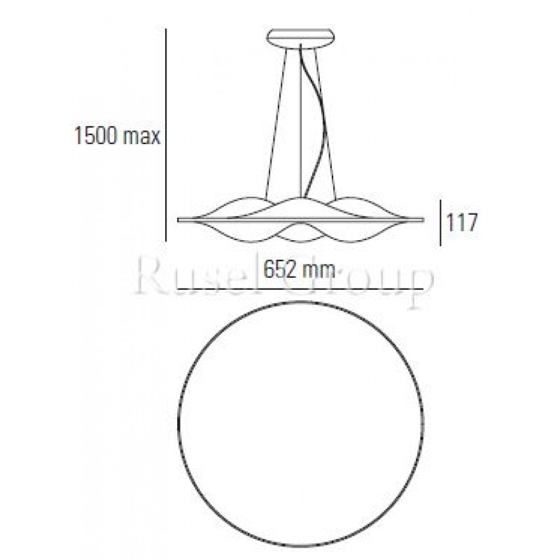 Потолочный светильник Linea Light CIRCLE WAVE 7462