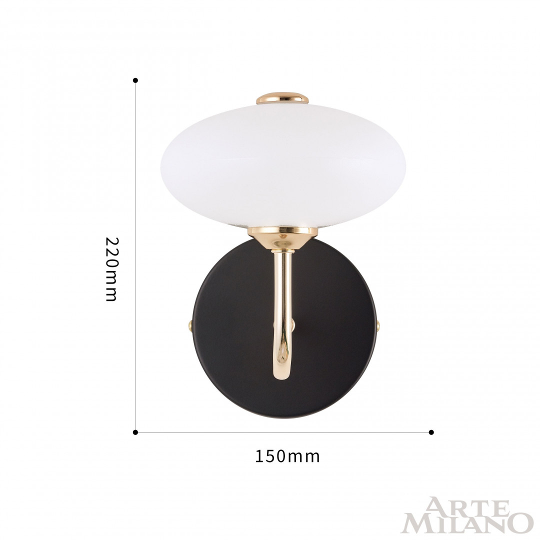 Бра светодиодные 273908/1B BK/GD Arte Milano