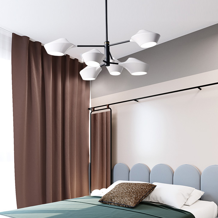 Люстра на штанге LANT D95 8 lamps Gold/Black by ImperiumLoft
