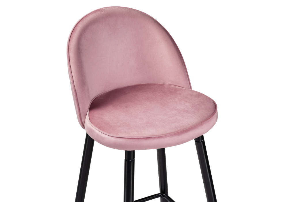 Барный стул Woodville Dodo 1 pink with edging / black 15123