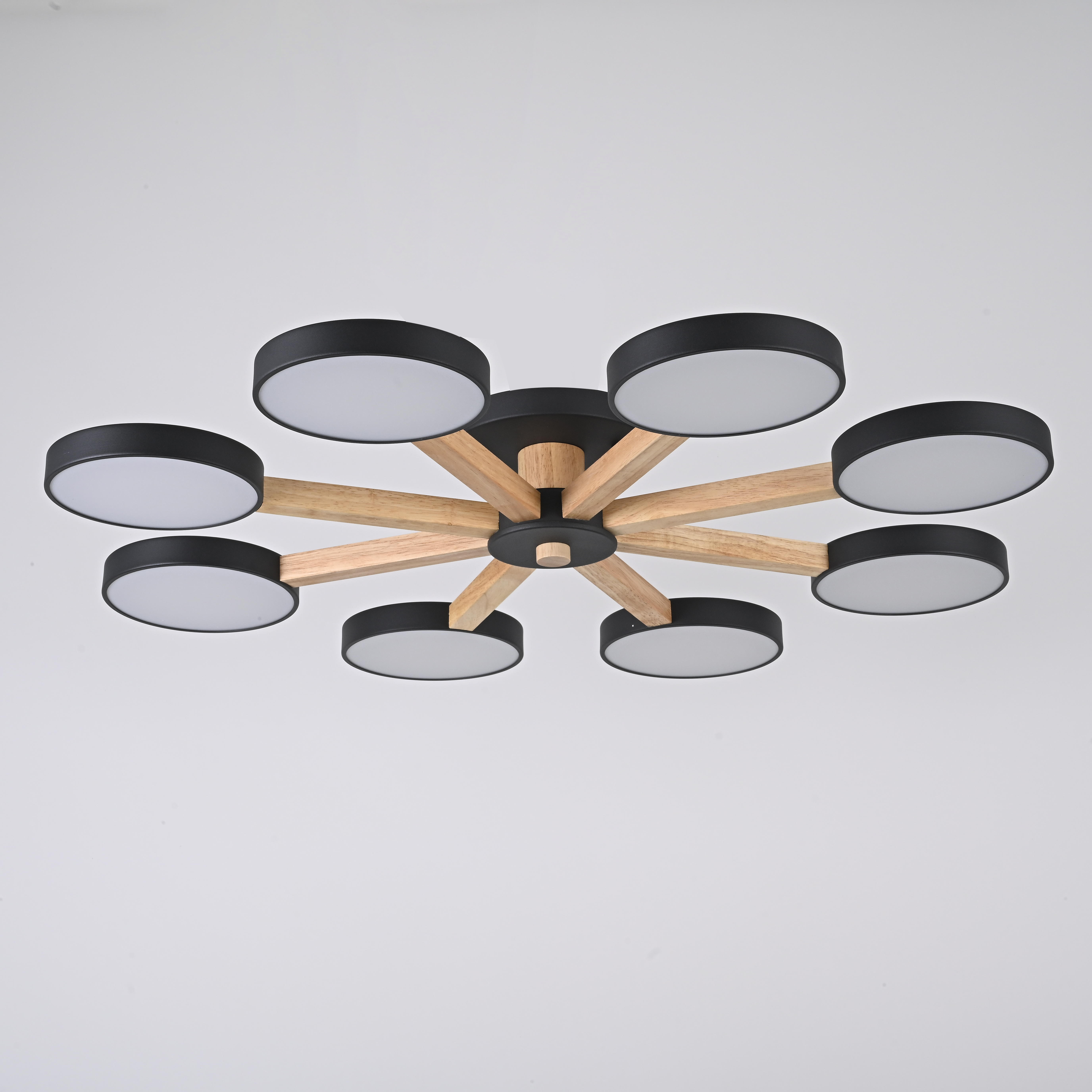 Потолочная люстра TURNA 8 Black by ImperiumLoft