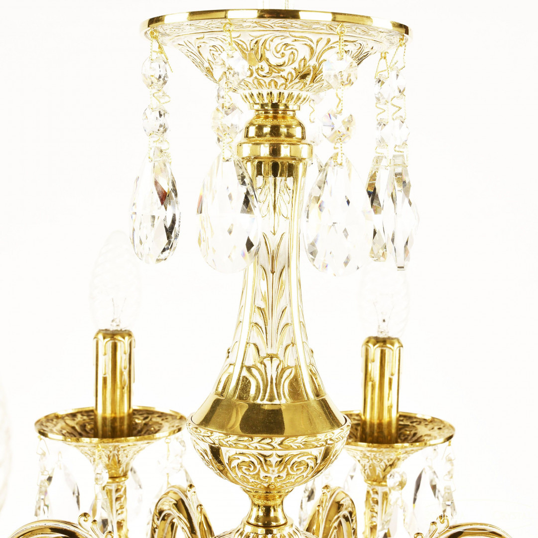 Люстра бронзовая с хрусталём 71101/10/210 B GW