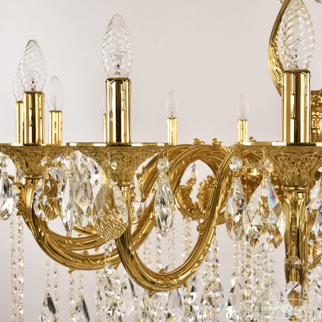 Люстра бронзовая с хрусталём 71301/16/360 A G