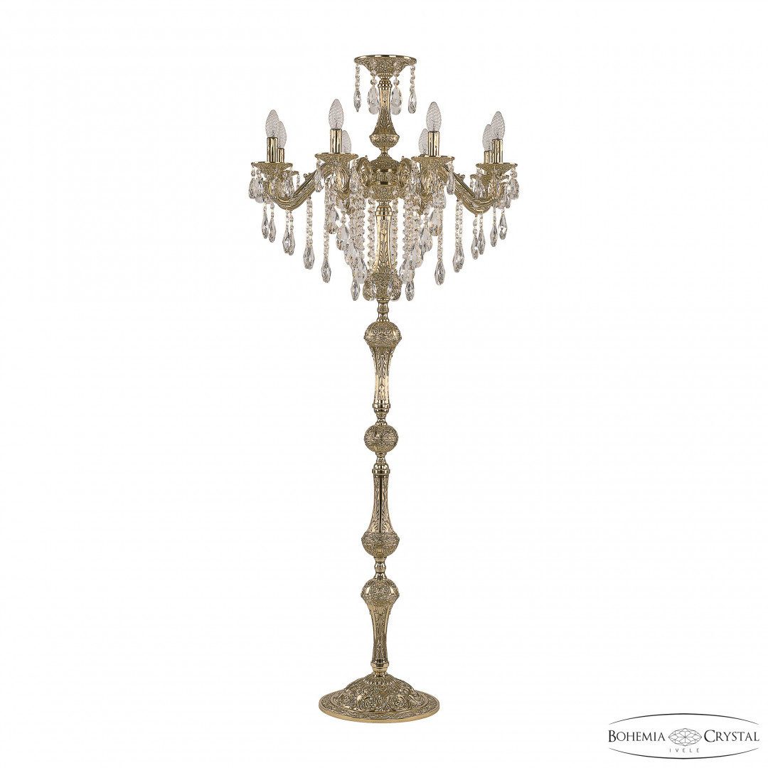 Торшер бронзовый с хрусталём 71102T/8/210 B G
