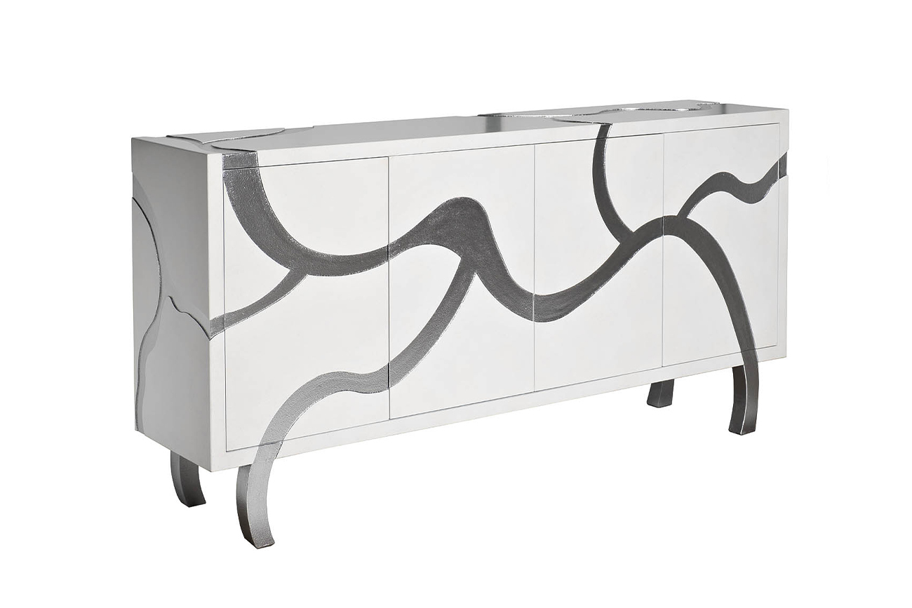 Комод белый с дверцами Garda Decor ART-7F05KOMD