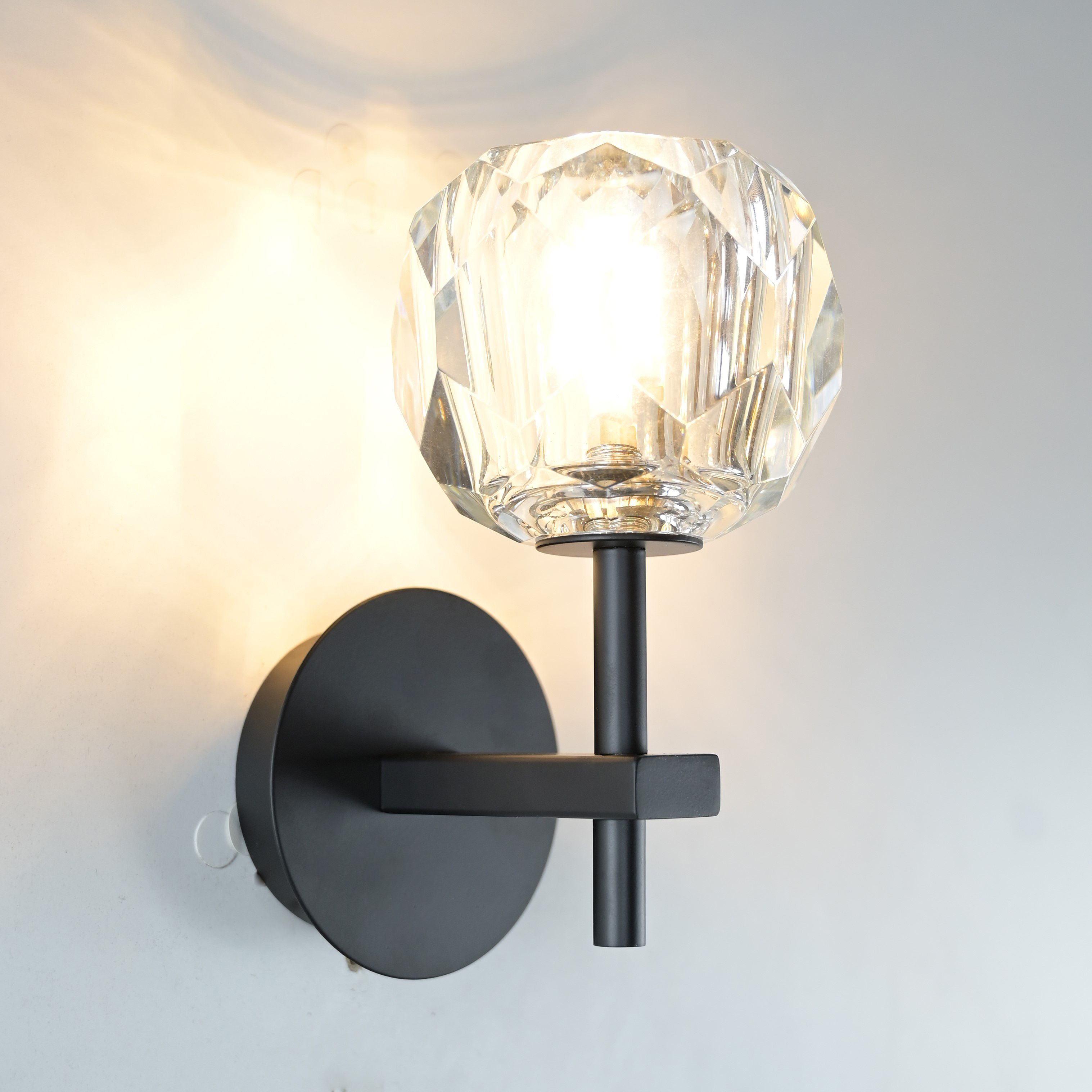 Бра Rh Boule De Cristal Single Sconce Black By Imperiumloft