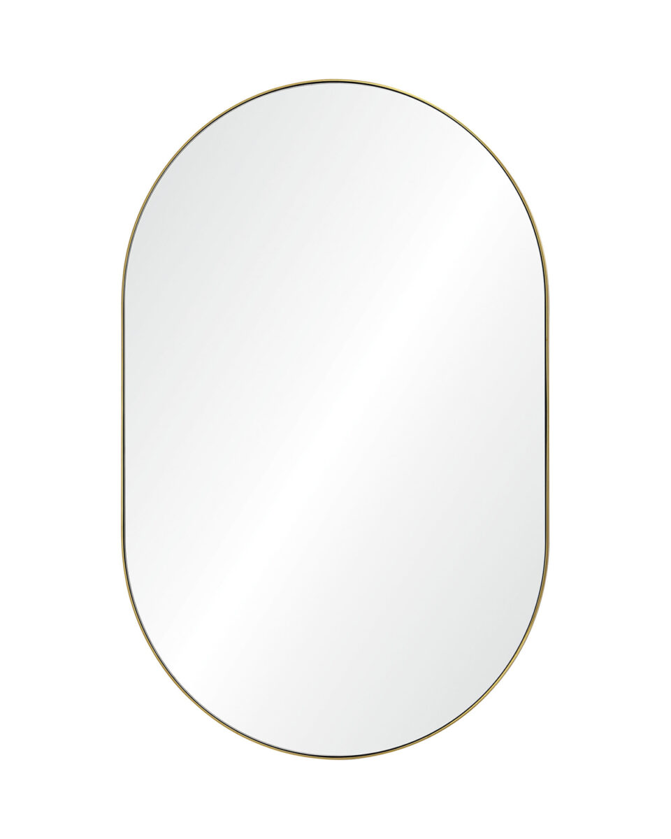 Золотое овальное зеркало Рейли Louvre Home DWM190824PND