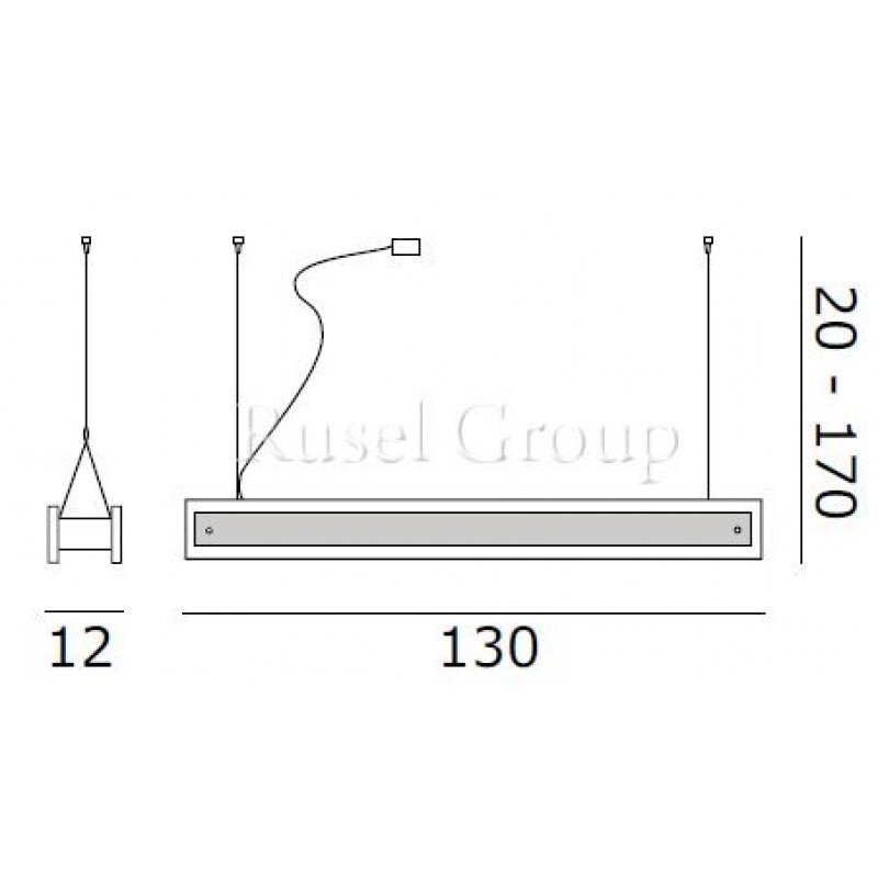 Подвесной светильник de MAJO THIN 2 S130