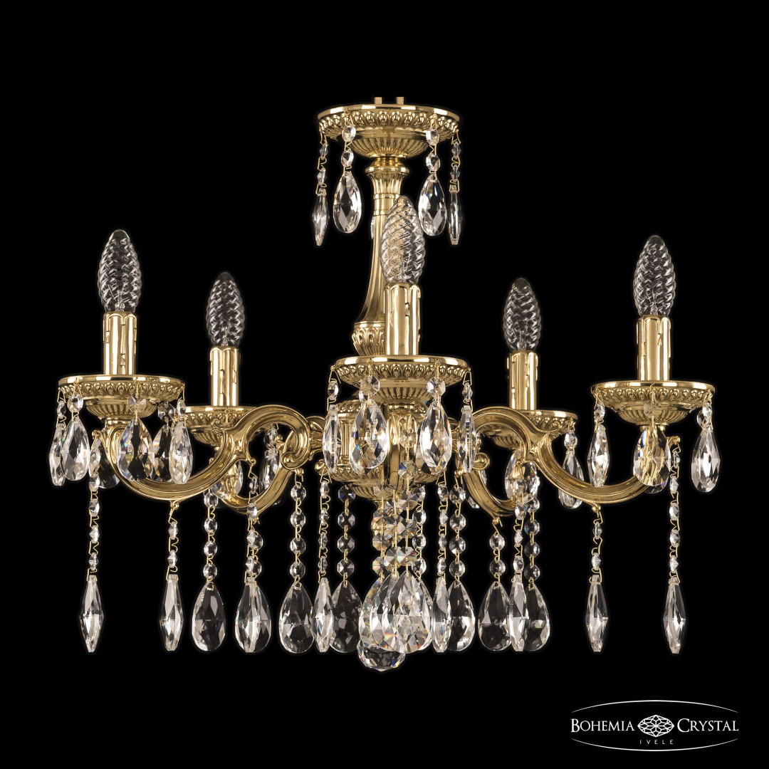 Люстра бронзовая с хрусталём 75101/5/175 A G