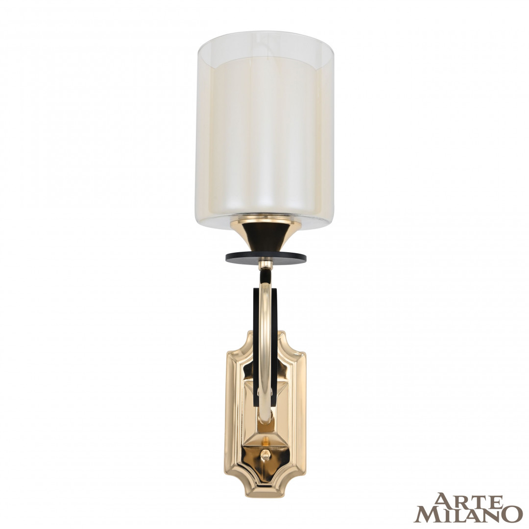 Бра с плафоном 302237/1W Bk/Gd Arte Milano