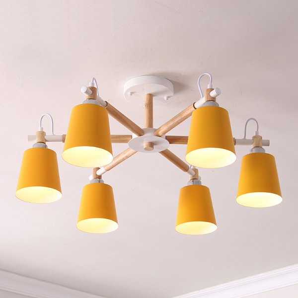 Люстра на штанге VARDA 6 lamps Yellow by ImperiumLoft