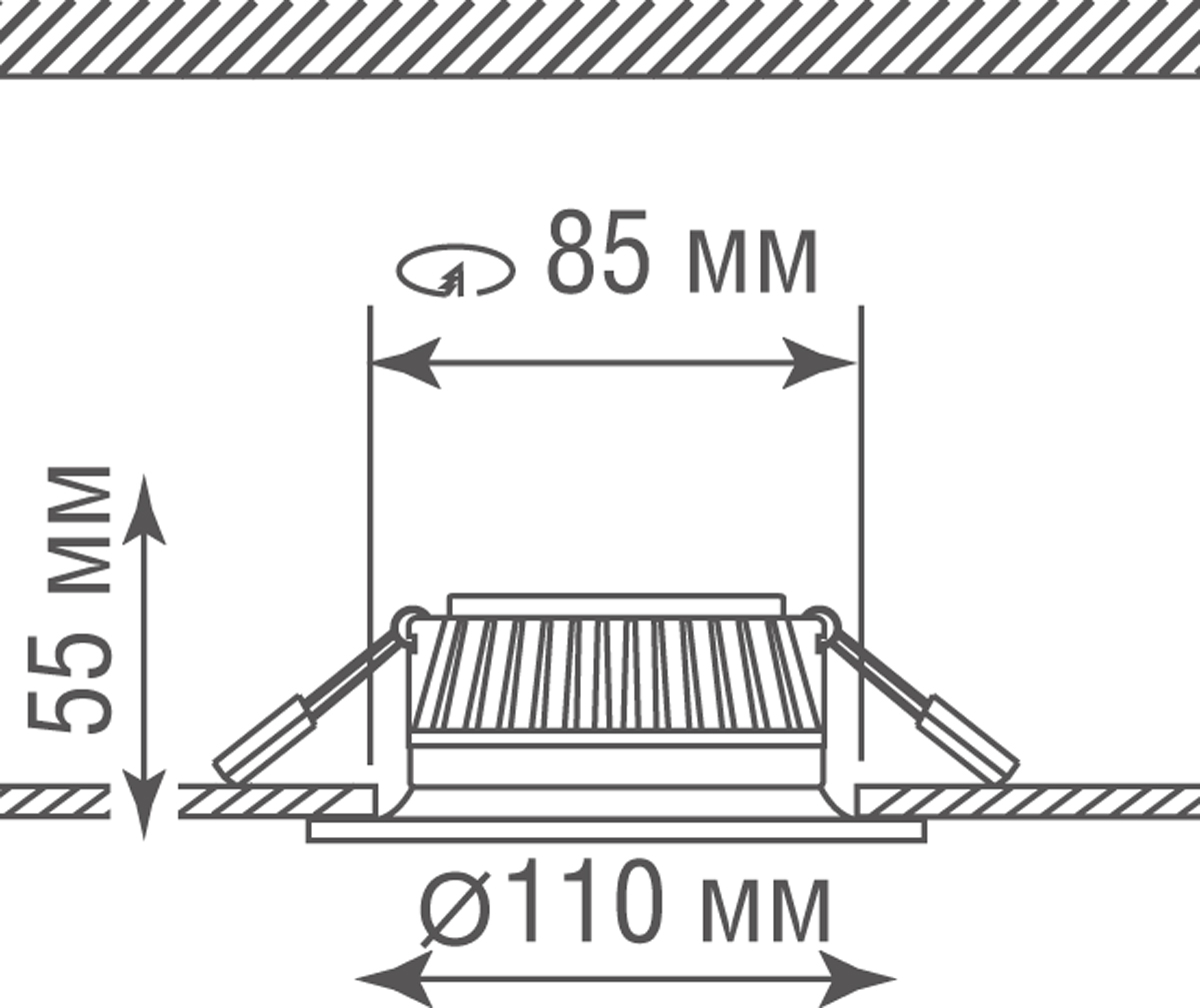 Светильник встраиваемый Donolux DL18891WW7W