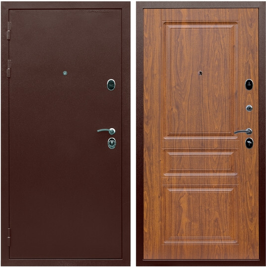 Дверь входная Graf Люкс ТП-70 Антик медь / МДФ 16 мм ФЛ-243 Мореная береза