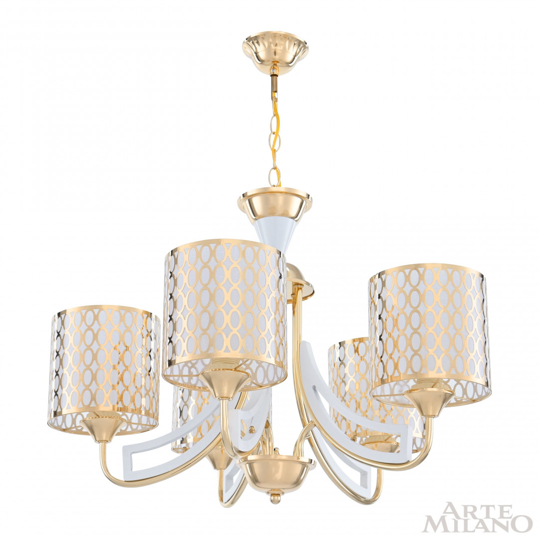 Люстра подвесная с плафонами 303387/5 Wh/Gd Arte Milano