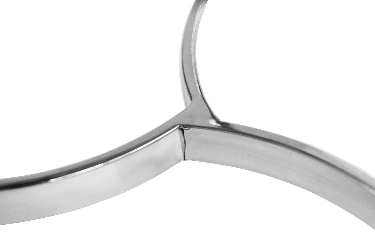 Журнальный столик круглый серебряный Garda Decor 13RXFS5080M-SILVER