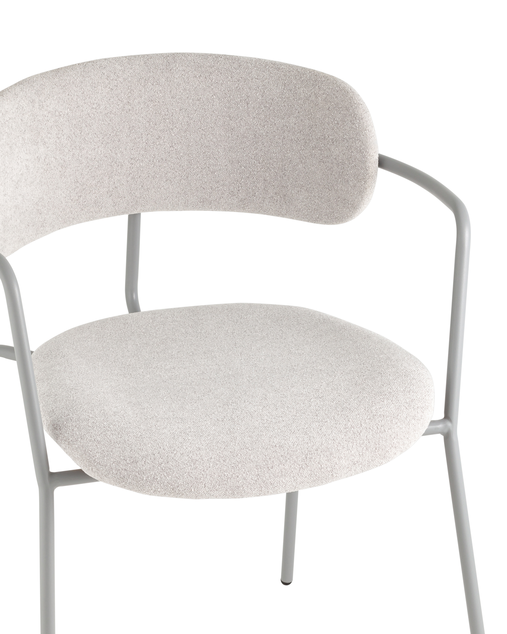 Стул Дженни букле светло-серый каркас серый муар Stool Group