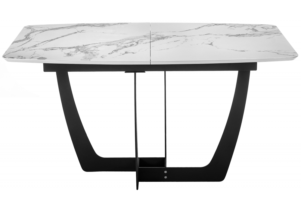 Стол стеклянный Woodville Миссандея графит / белый мрамор 462085